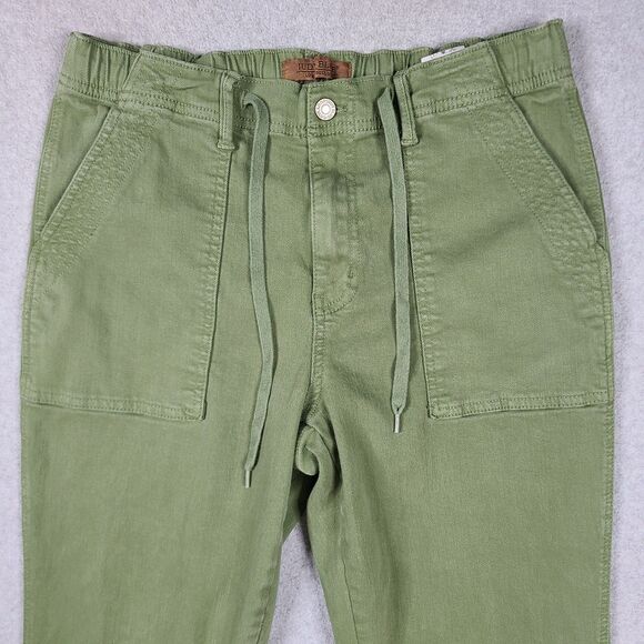 Judy Blue Pants Women 11/30 Green Garment Dyed Pockets Drawstring - Picture 2 of 15